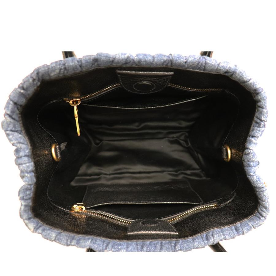 MIU MIU デニムキルティングハンドバッグ MIU MIU デニムキルティングバッグ MIU MIU(ミュウミュウ