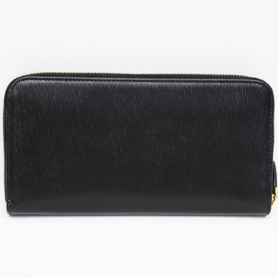 PRADA 【未使用】プラダ ラウンドファスナー長財布 レザー 黒 PRADA 【未使用】プラダ ラウンドファスナー長財布 レザー 黒