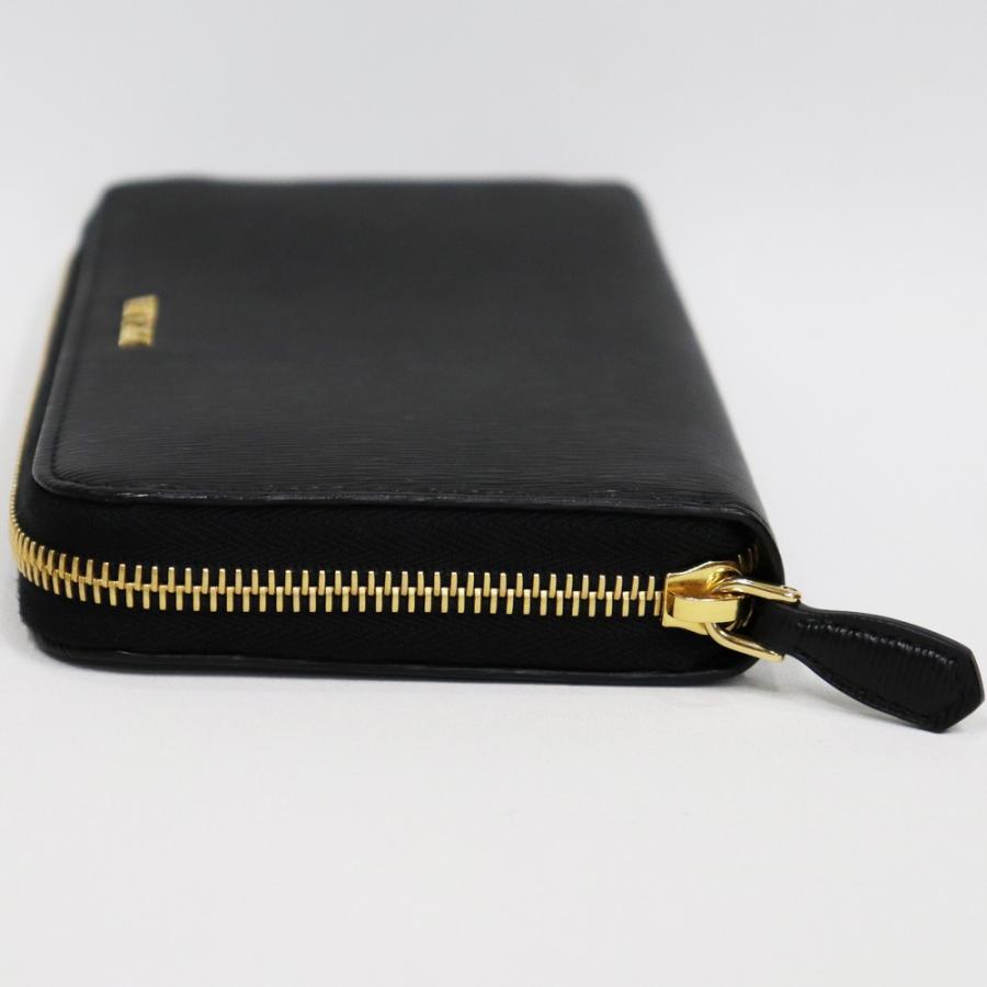PRADA 【未使用】プラダ ラウンドファスナー長財布 レザー 黒 PRADA 【未使用】プラダ ラウンドファスナー長財布 レザー 黒