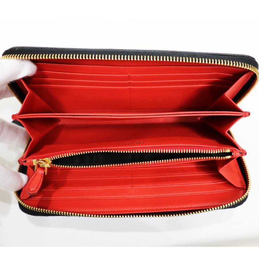 PRADA 【未使用】プラダ ラウンドファスナー長財布 レザー 黒 PRADA 【未使用】プラダ ラウンドファスナー長財布 レザー 黒