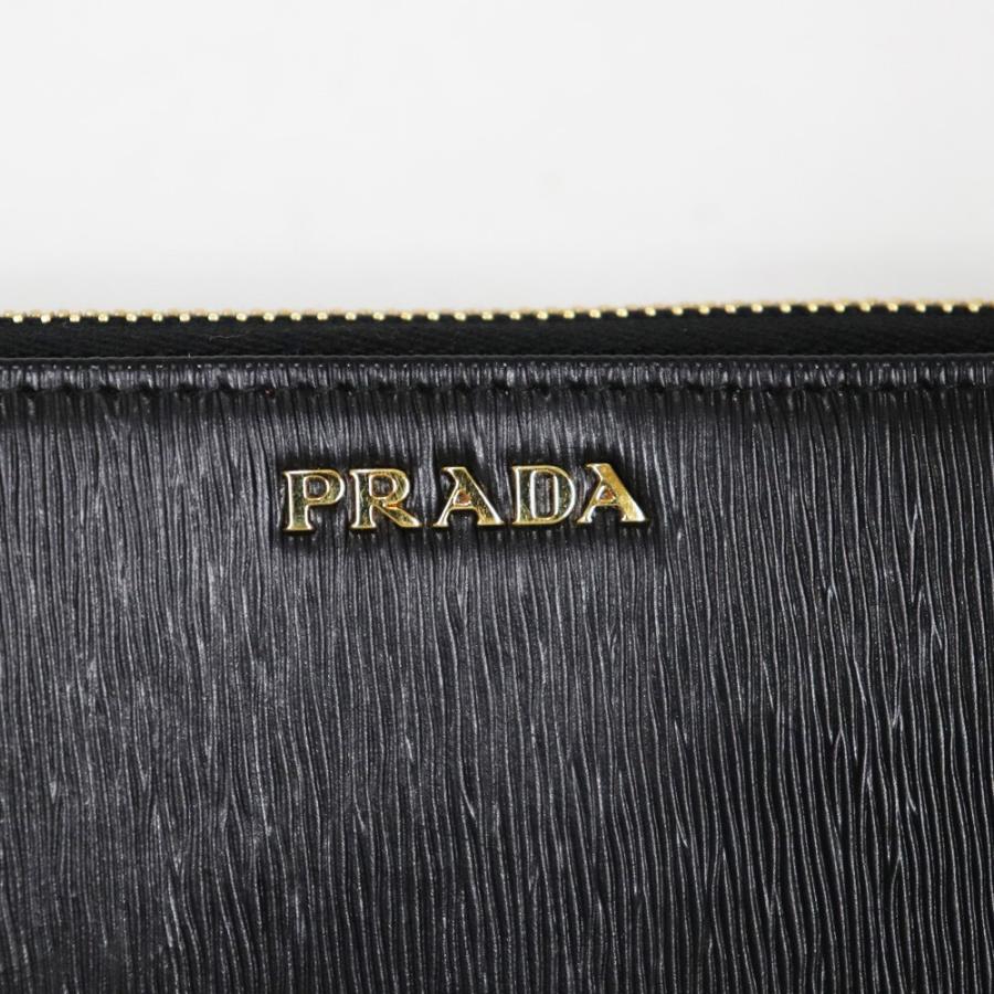 PRADA 【未使用】プラダ ラウンドファスナー長財布 レザー 黒 PRADA 【未使用】プラダ ラウンドファスナー長財布 レザー 黒