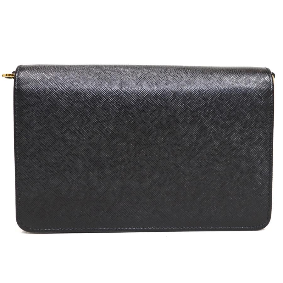 PRADA プラダ チェーンウォレット 財布 サフィアーノ 黒 NERO PRADA プラダ チェーンウォレット 財布 サフィアーノ 黒 NERO