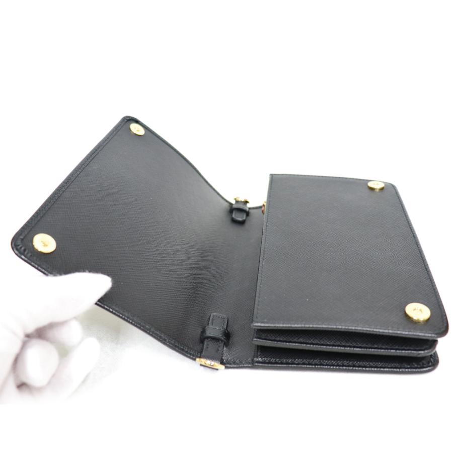PRADA プラダ チェーンウォレット 財布 サフィアーノ 黒 NERO PRADA プラダ チェーンウォレット 財布 サフィアーノ 黒 NERO