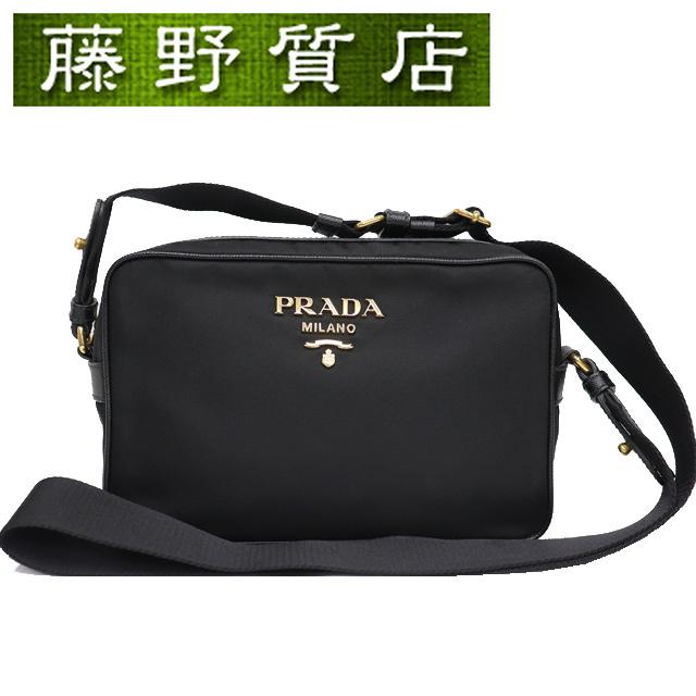 PRADA (美品)プラダ ナイロン ショルダー バック 斜め掛け 黒 PRADA (美品)プラダ ナイロン ショルダー バック 斜め掛け 黒