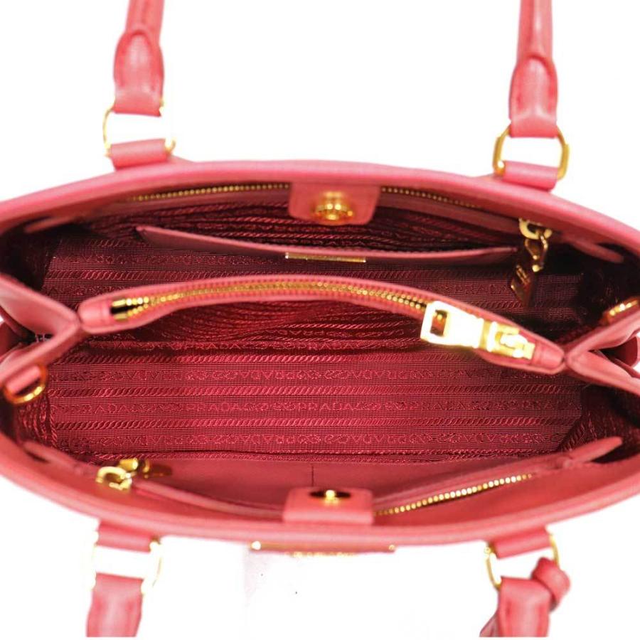 美品）プラダ PRADA 2wayハンドバッグ レザー ピンク ゴールド金具  