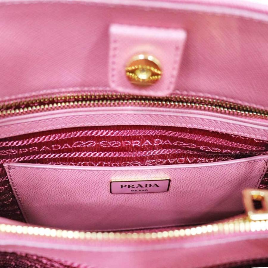 美品）プラダ PRADA 2wayハンドバッグ レザー ピンク ゴールド金具  