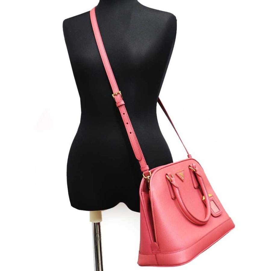美品）プラダ PRADA 2wayハンドバッグ レザー ピンク ゴールド金具  