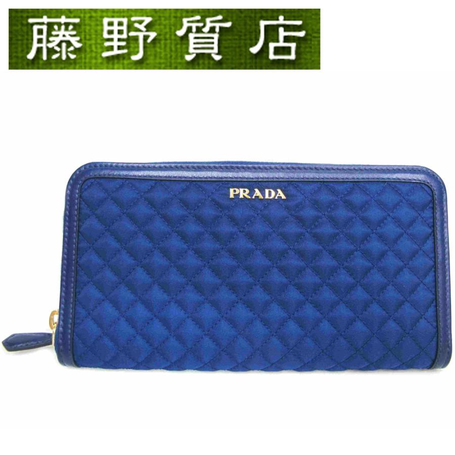 PRADA (新品) プラダ ラウンドファスナー 長財布 キルティング PRADA (新品) プラダ ラウンドファスナー 長財布 キルティング