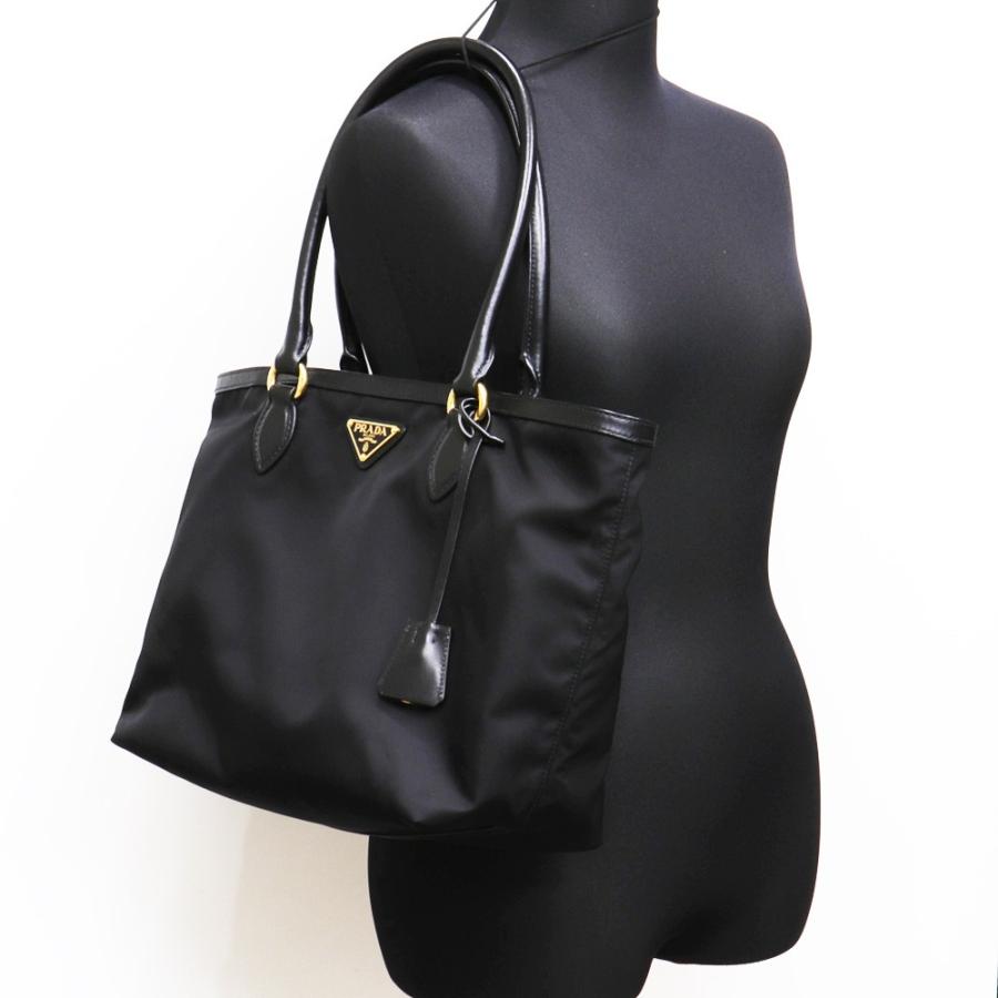 PRADA (美品)プラダ トート バッグ 肩掛け ナイロン 黒 1BG159 PRADA (美品)プラダ トート バッグ 肩掛け ナイロン 黒 1BG159