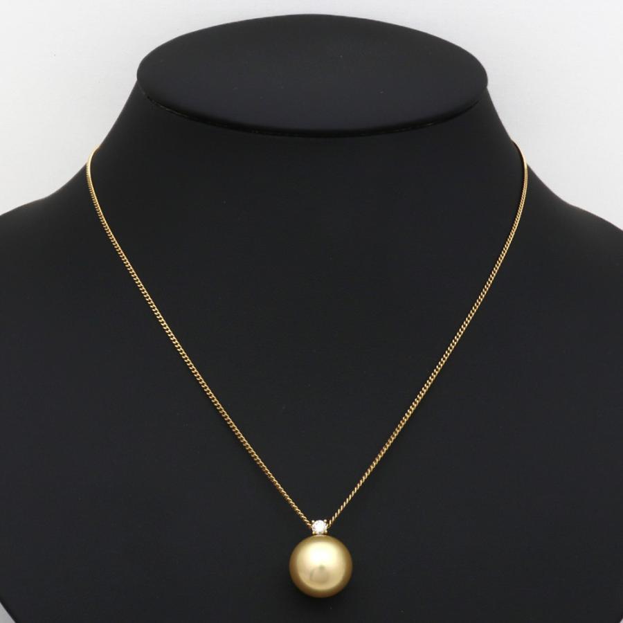 美品)タサキ TASAKI 田崎 ダイヤゴールデンパールネックレス K18 美品)タサキ TASAKI 田崎 ダイヤゴールデンパールネックレス K18