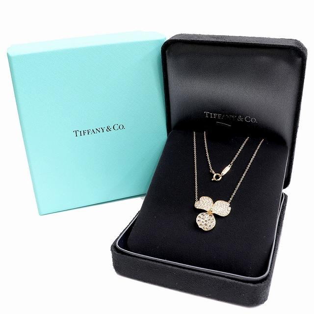ティファニー フルール ド リス フラワー ダイヤモンドネックレス K18PG TIFFANY&Co. ティファニー フルール ド リス キー ダイヤモンド