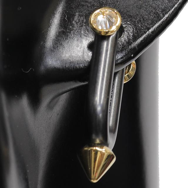 【新品仕上げ済】イエローゴールドダイヤモンドピアス K18イエローゴールド ダイヤモンドピアス JHF0069G｜ロイヤル