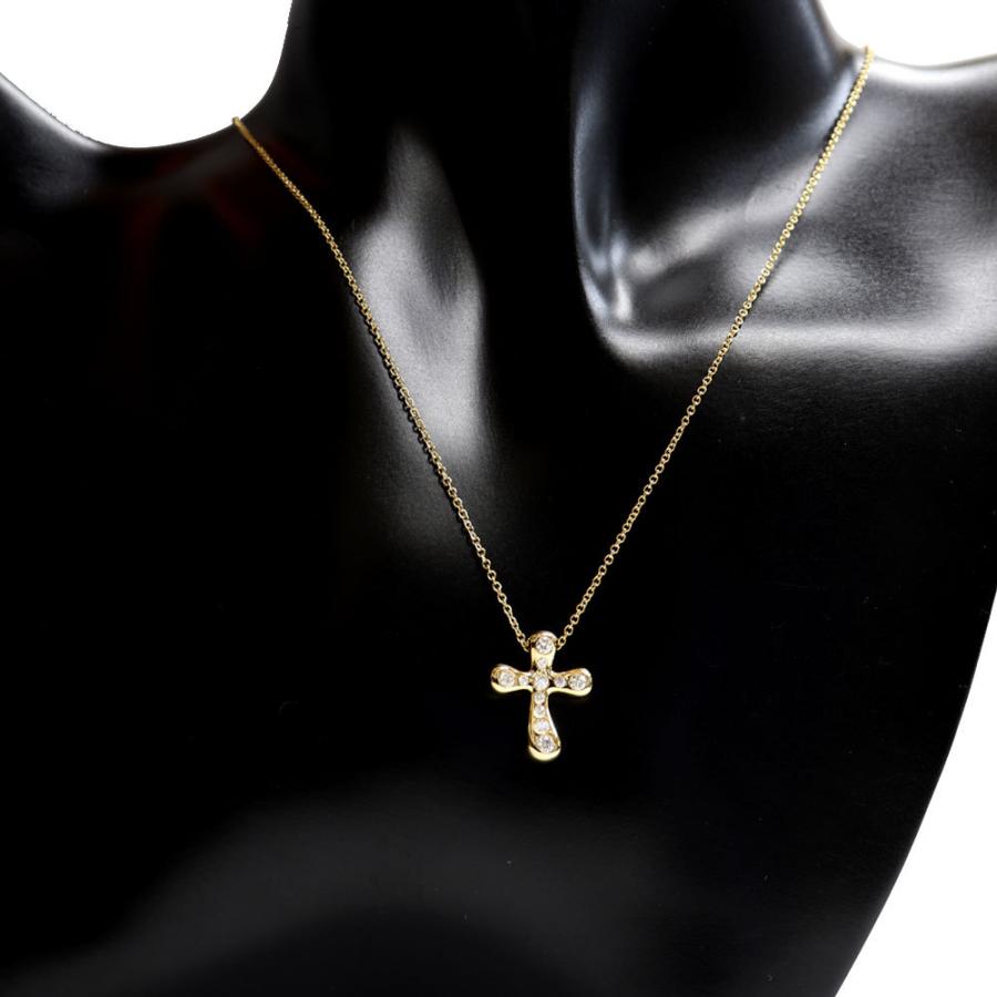 新品仕上げ済) ティファニー TIFFANY ドッツクロス ダイヤ ネックレス