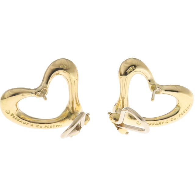 ティファニー　エルサペレッティ　オープンハートピアス　イエローゴールド　片耳 エルサ・ペレッティ™ オープン ハート スタッド ピアス イエロー