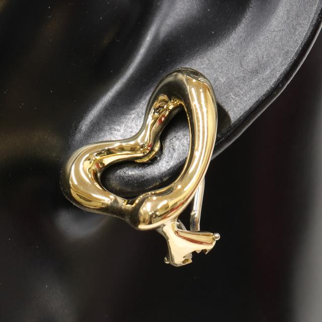 極美品✨Tiffany&Co. ティファニー オープンハート ピアス K18 楽天市場】ティファニー オープンハート ピアス K18イエロー