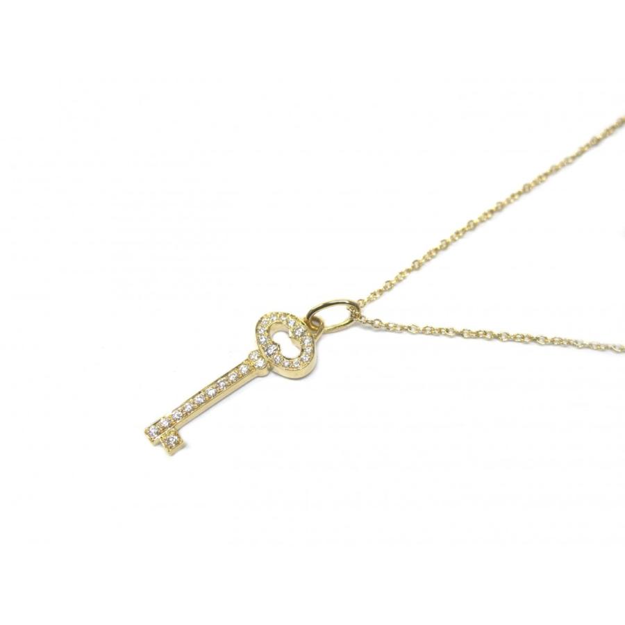 ティファニーキーネックレスチャームYG キーネックレス キーペンダント YG