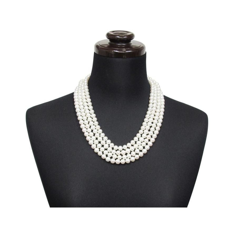 美品　Tiffany & Co. シルバー パール ネックレス TIFFANY&Co. ティファニー ハードウェア パール ロック