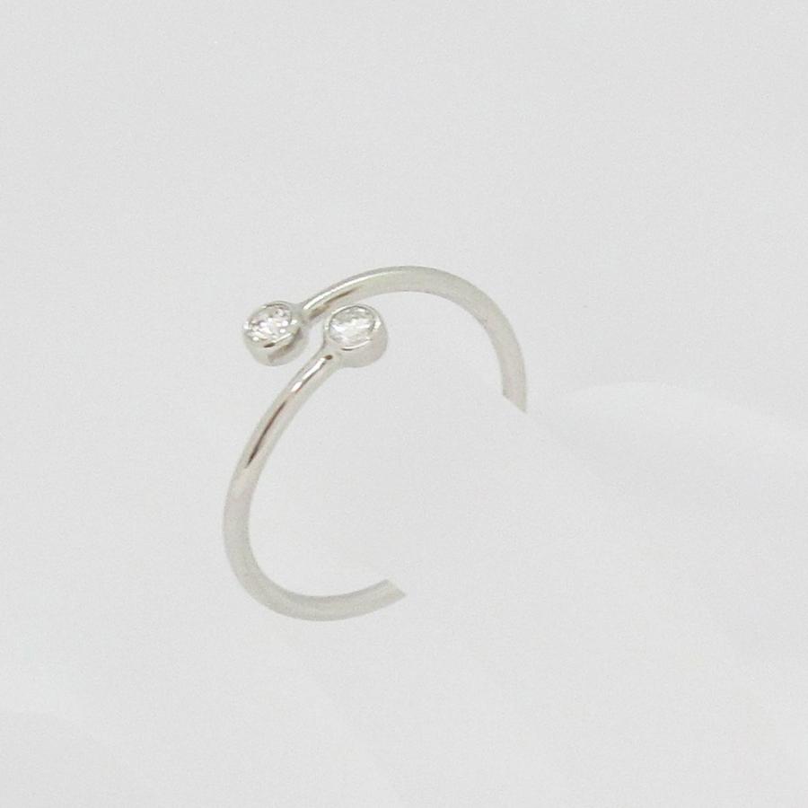 TIFFANY&Co. (美品) ティファニー TIFFANY ダイヤモンド フープ リング 