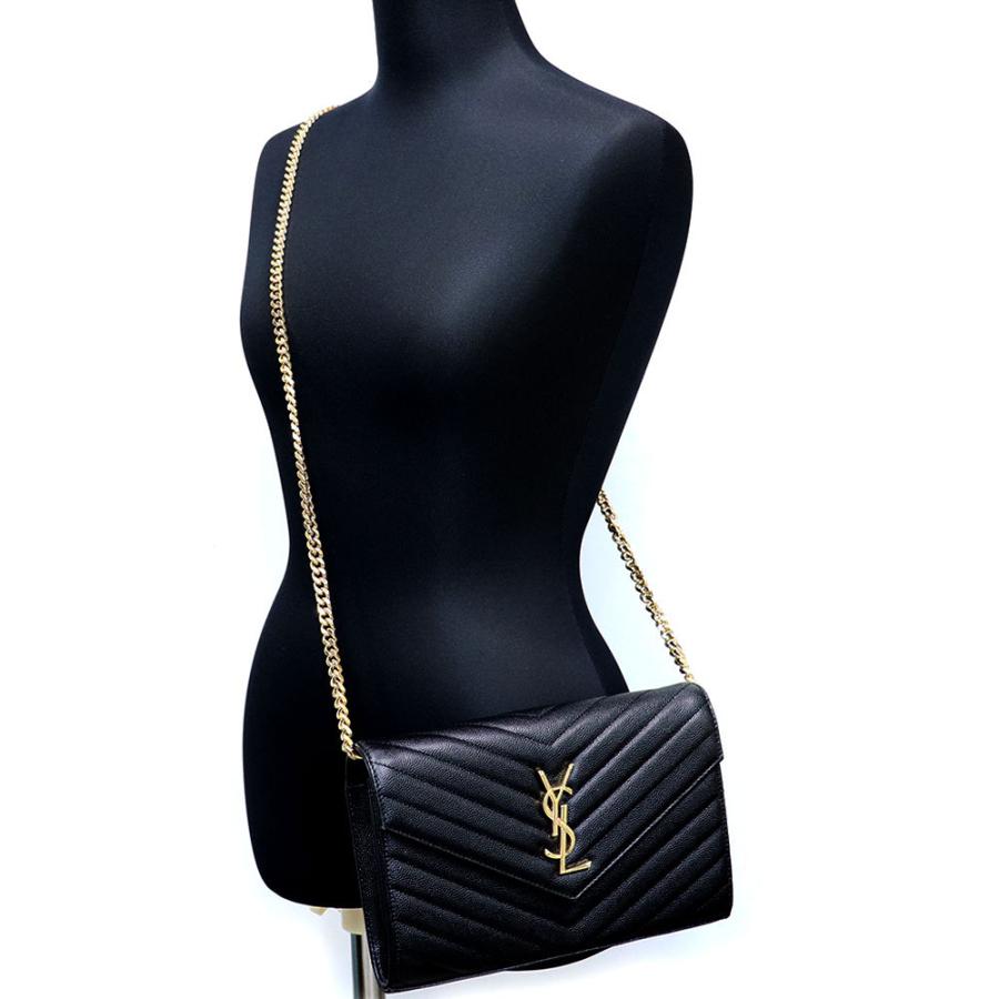 SAINT LAURENT サンローラン YSL モノグラム Vステッチ チェーン SAINT LAURENT サンローラン YSL モノグラム Vステッチ チェーン