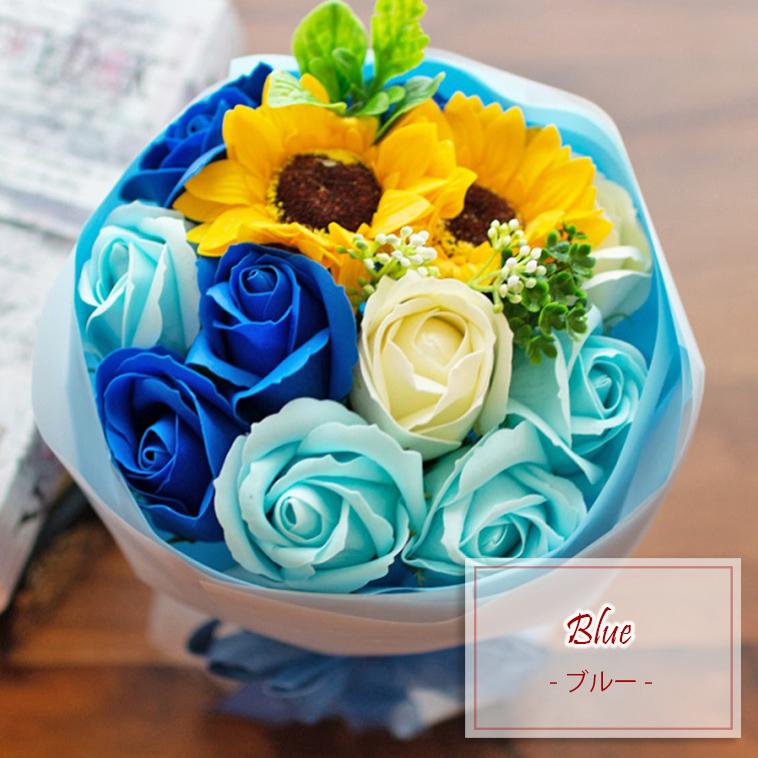 ソープフラワー ひまわり ローズ ブーケ 花束 石鹸素材 ギフトバッグ付き メッセージカード付き Fpp 808 Fpp 808 Fujiパッケージプラザ 通販 Yahoo ショッピング