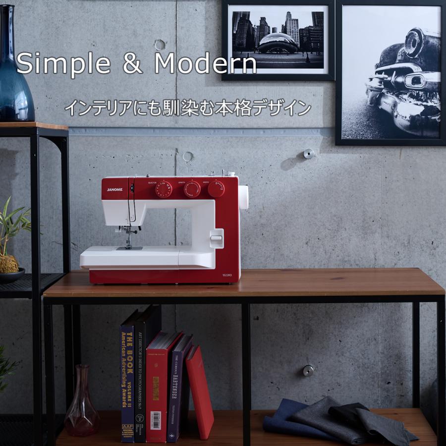 JANOME（ジャノメ） 「1522」レッド ブルー 電動ミシン フット