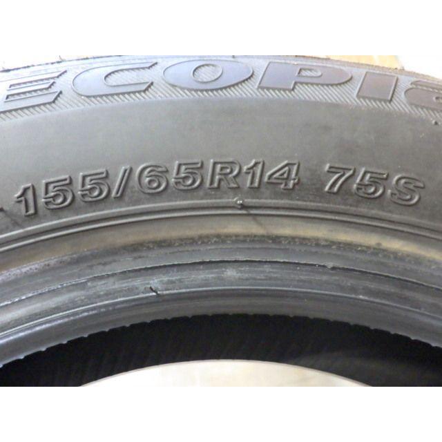 X*7様 155/65R14／2022年製／4本セット／BS EP150 送料無 E503】E◇送料無料◇2022/3年製造 約8.5部山 ◇BS ECOPIA EP150◇155