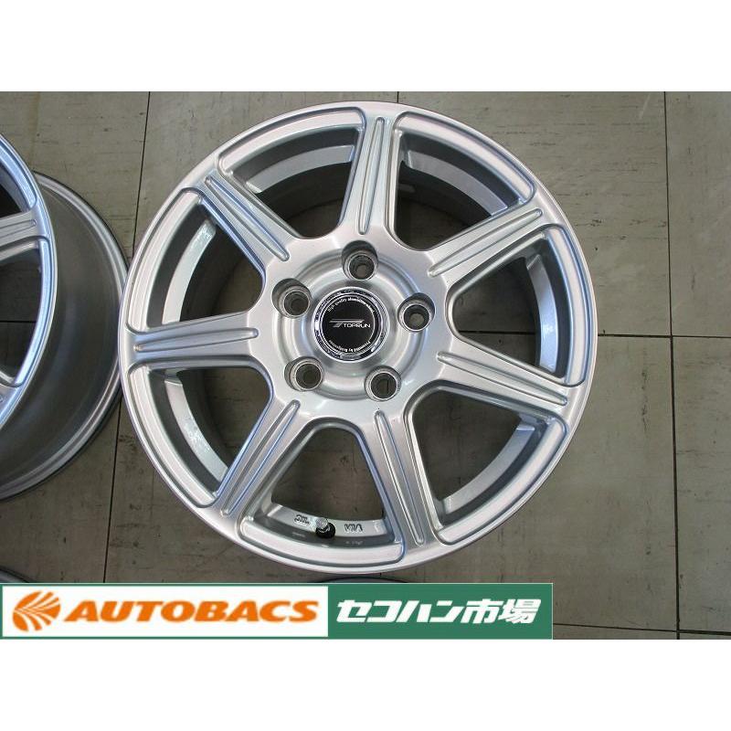 値下げ：中古品4枚セット）トップラン R7 15インチ6.0J+53 5穴PCD114 
