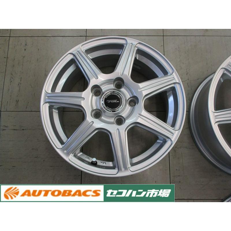 値下げ：中古品4枚セット）トップラン R7 15インチ6.0J+53 5穴PCD114 