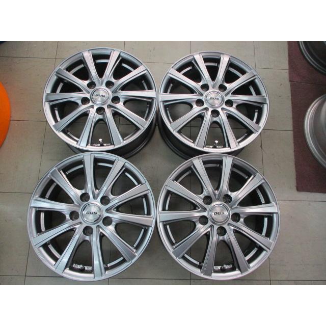 DOS 15×6J　5穴PCD114.3　IN値45 （4本） 中古品4枚セット】BADX DOS 15インチ 6.0JJ+45/5穴 PCD114.3 セレナ