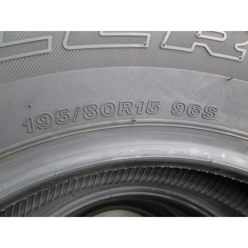 値下げ:中古タイヤ4本セット）ブリヂストン DUELER H/T 195/80R15 2020