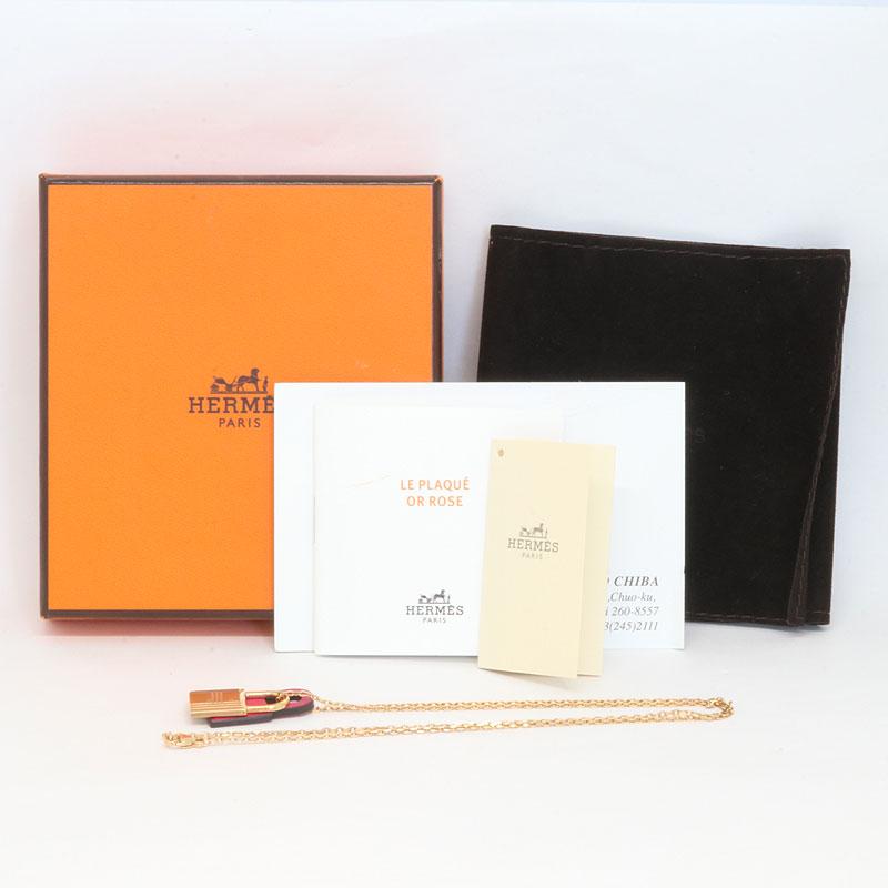 HERMES 美品！ エルメス オーケリー PM ピンクゴールド ネックレス 