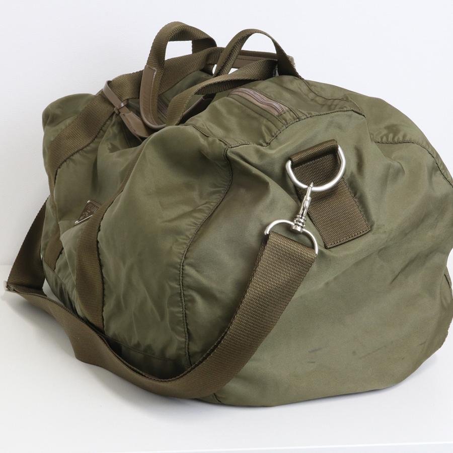 PRADA（プラダ） 50cm ナイロン ボストンバッグ カーキ （質屋 藤千