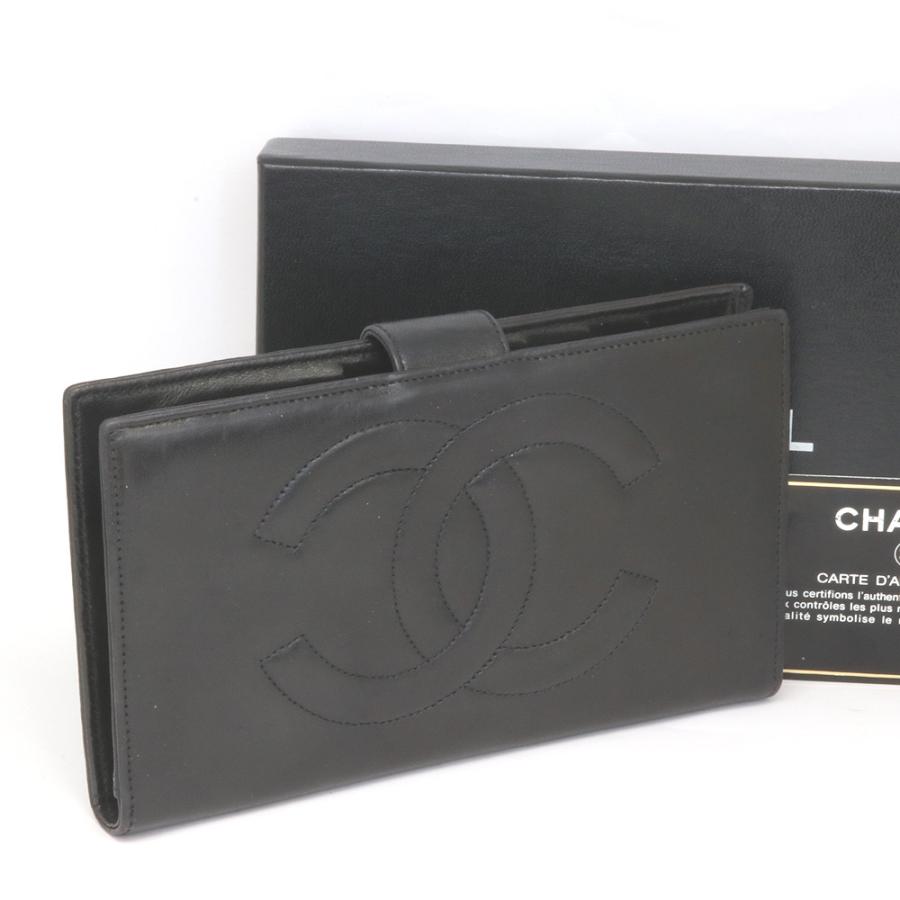CHANEL（シャネル） ラムスキン ココマーク がま口 長財布 （質屋 藤千