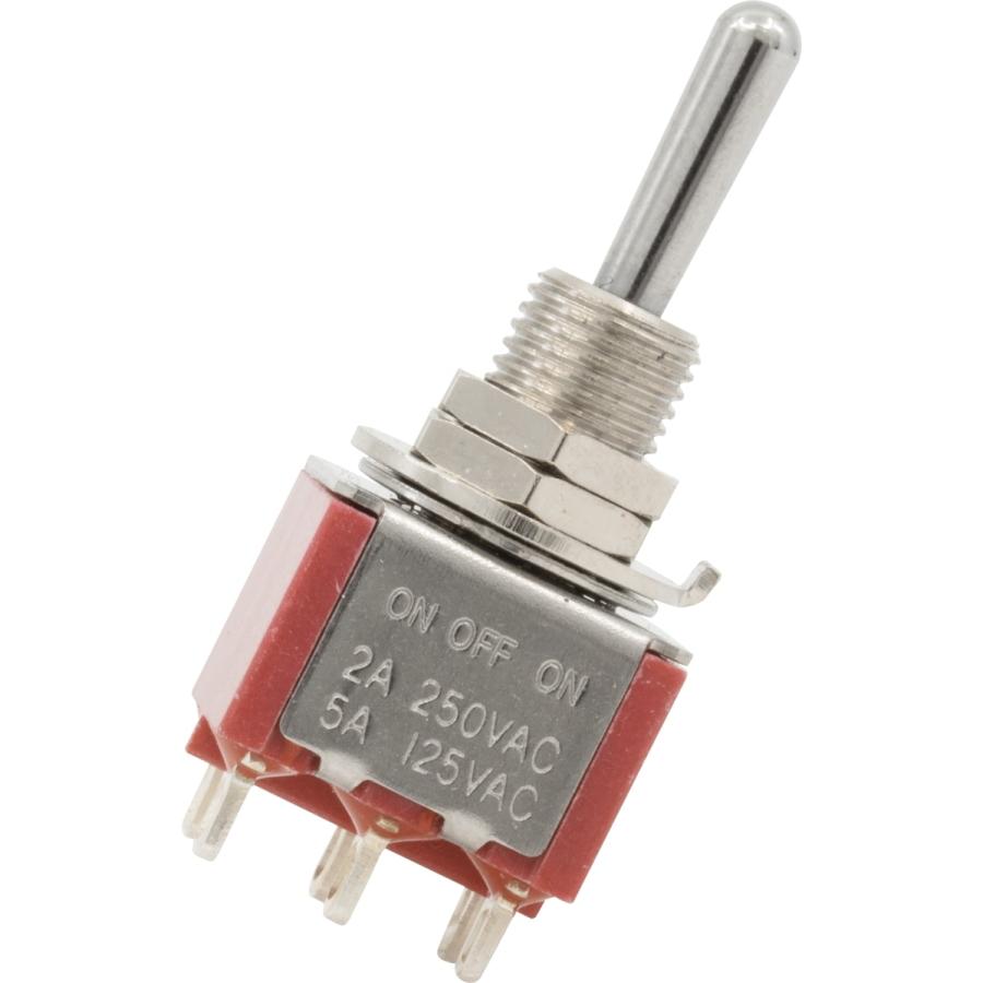 スイッチ Switch - Carling, Mini Toggle, DPDT, 3 Position, On-Off