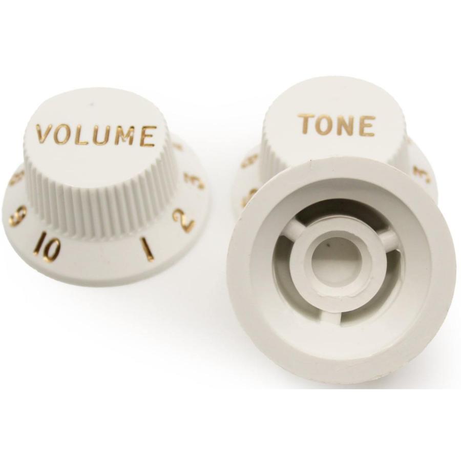 ノブ Knobs - Fender, Stratocaster, 1 Volume, 2 Tone, White [送料170円から 同梱可]｜fujishima-ctm-gtr｜03