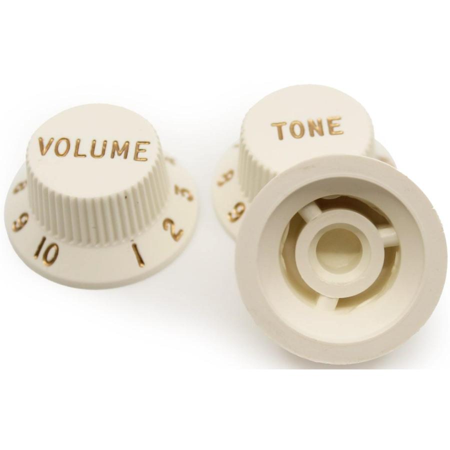 ノブ Knobs - Fender, Stratocaster, 1 Volume, 2 Tone, Parchment [送料170円から 同梱可]｜fujishima-ctm-gtr｜03