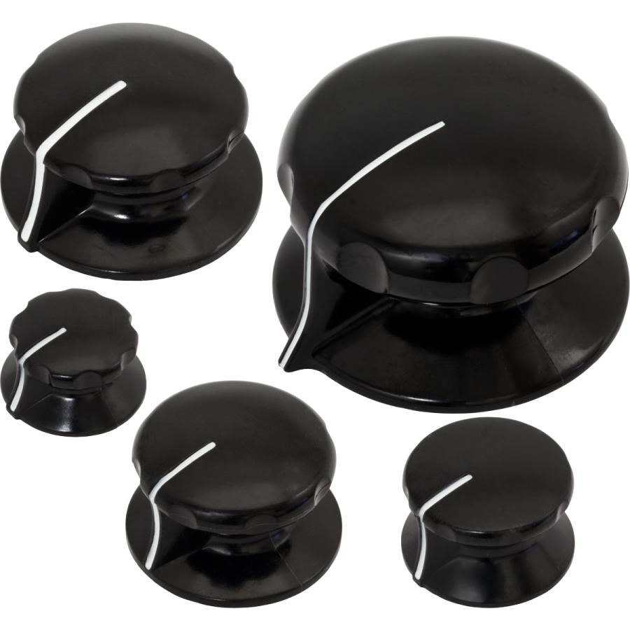ノブ Knob - Phenolic, set screw, Premium RCA Style, Skirted