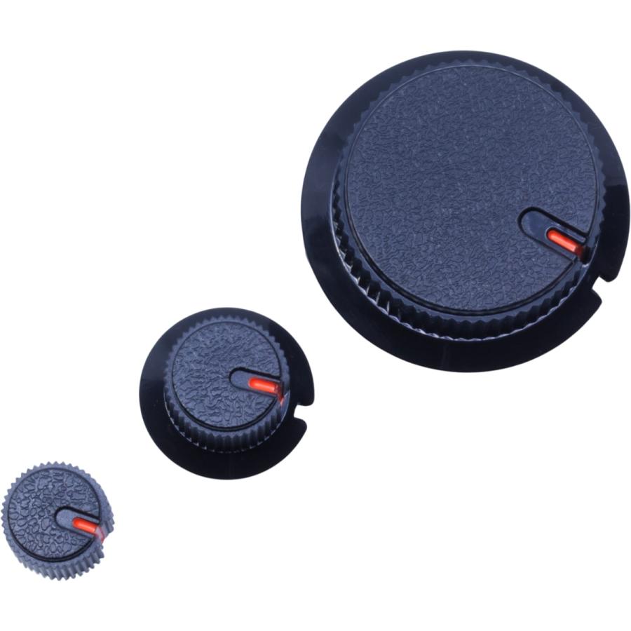 ノブ Knob - Plastic, Knurled Shaft, 808 Style, Large version