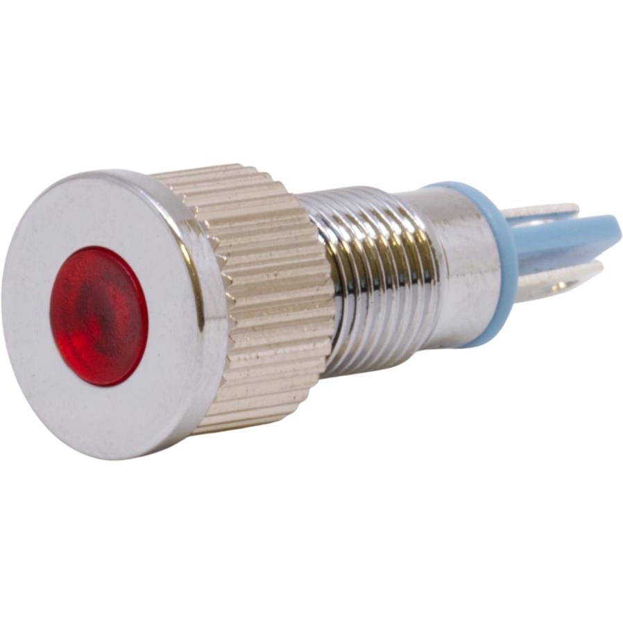 LED with Bezel - Low Profile, 12V, Diffused LED, Steel, Red [送料170円から ...