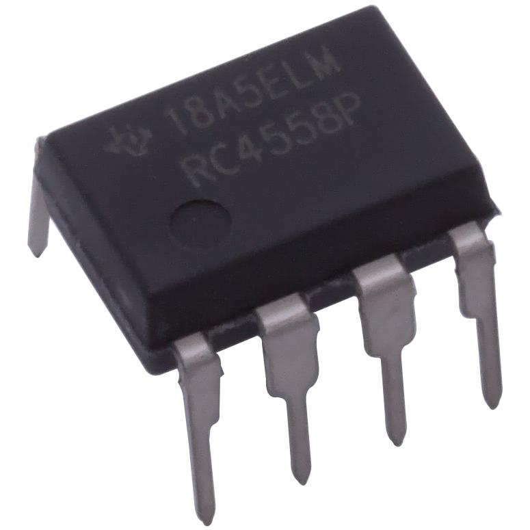 オペアンプ Op-Amp - RC4558, Dual, Low Noise, 8-Pin DIP [送料170円