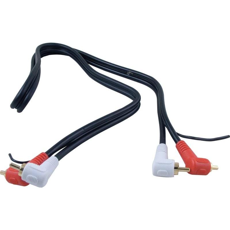 ケーブル Cable - RCA, Shielded, Right Angle Plugs, 3 feet [送料170
