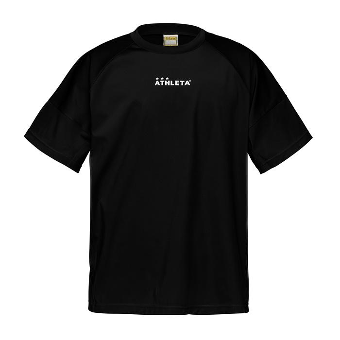 ATHLETA アスレタ ブラックT サッカー フットサル アスレタ プラクールシャツ ATHLETA サッカー フットサル Tシャツ 移動
