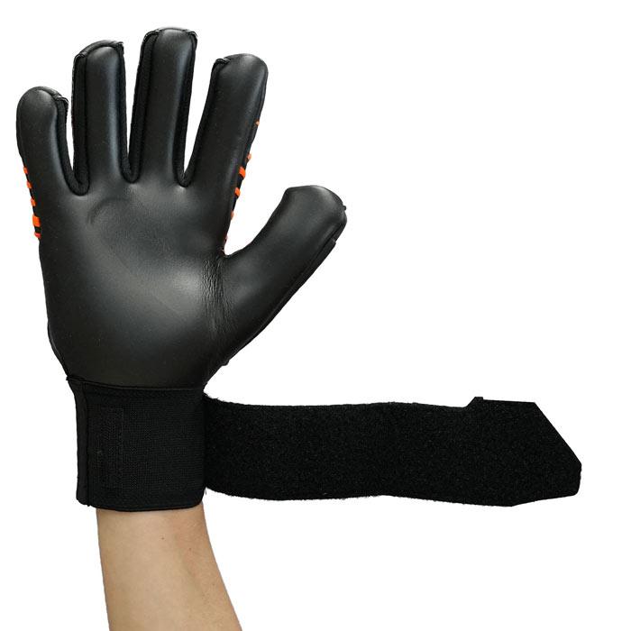 ウールシュポルト スーパーレジスト ハーフネガティブ uhlsport サッカー キーパーグローブ キーパー手袋 ゴールキーパー ブラック×フローオレンジ(1011388-01)_4