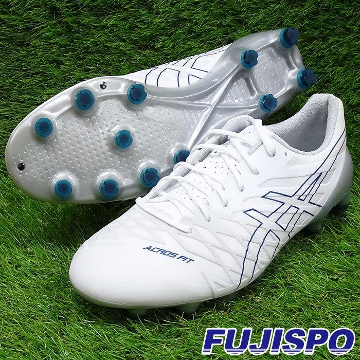 美品 27㎝△asics サッカースパイク 白 DS LIGHT ACROS アシックス DSライト ACROS asics 【サッカー・フットサル】 シューズ