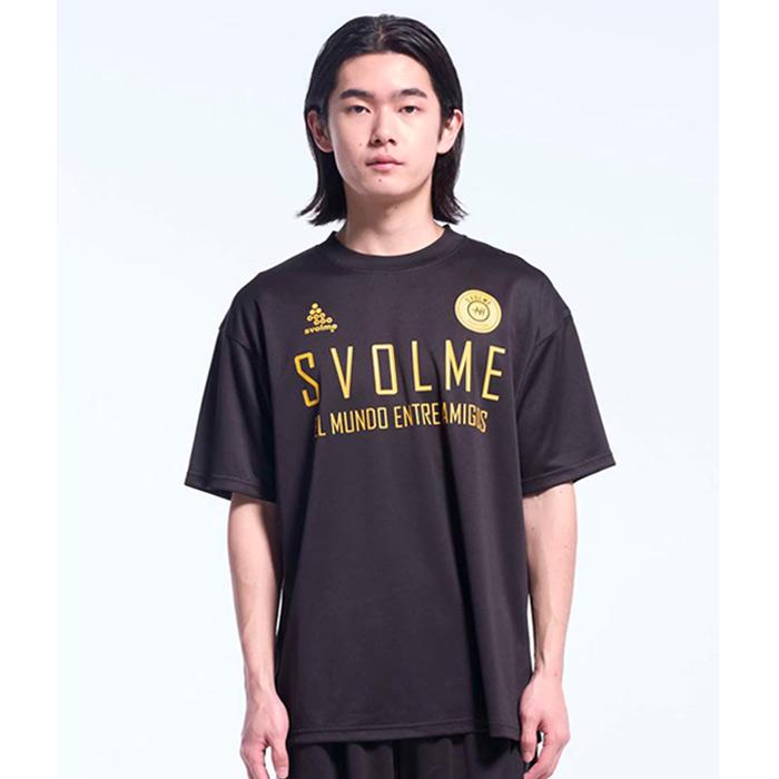 Mサイズ スボルメ SVOLME プラシャツプラパン ブラック 特価 スボルメ ロゴプラT svolme サッカー フットサル プラクティス
