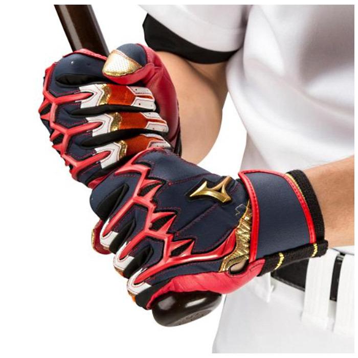 ミズノ ミズノプロ 限定 バッティング手袋 シリコンパワーアークLI