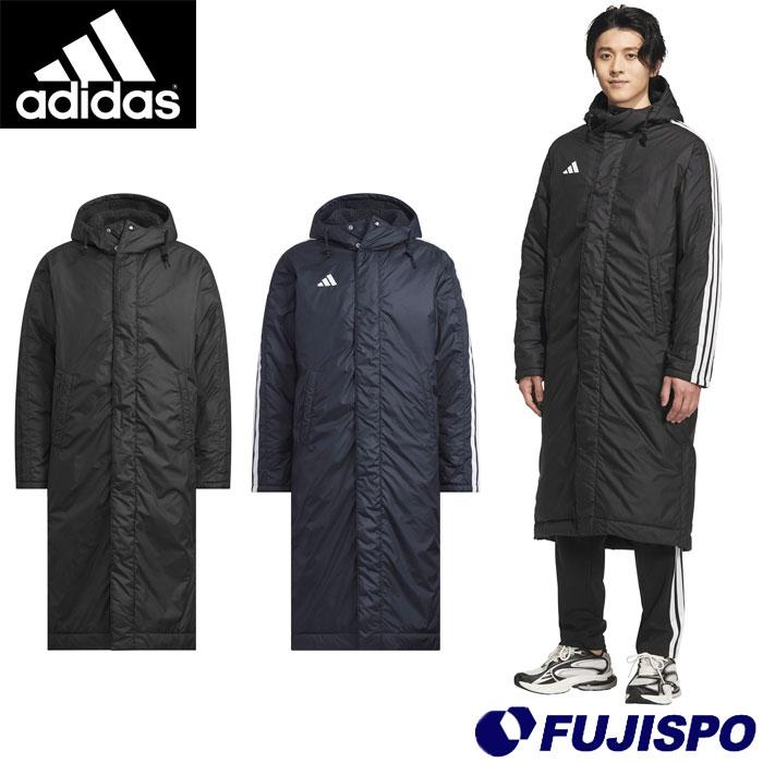 adidas（アディダス）スリーストライプス ルーズフィット ロング ボアコート（BW566）ロングコート ベンチコート フード付き メンズ 特価】adidas ロングボアコート アディダス スリーストライプス ルーズ
