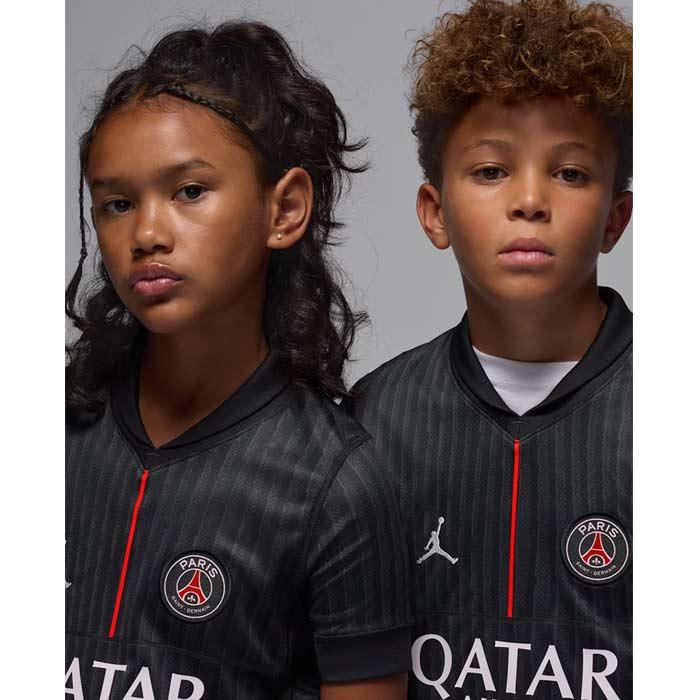 Nike MLSサッカーシャツ 黒赤カラー 新品未使用 ナイキ ジュニア パリサンジェルマン 2025/26 スタジアム フォース