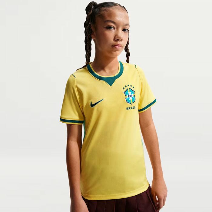 Nike サッカーシャツ Sサイズ イエロー ナイキ ジュニア ブラジル 2026 スタジアム ホーム レプリカ