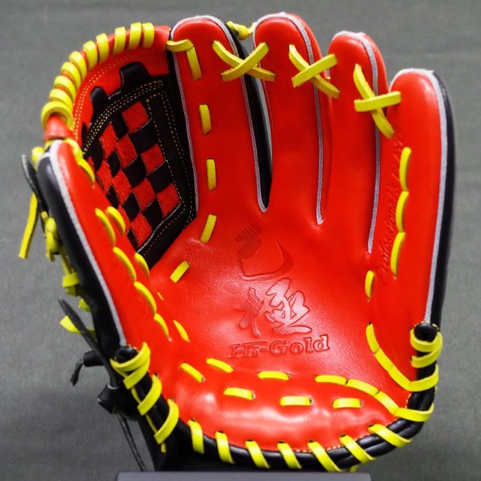 限定 軟式 カラー グラブ 己極 内野 ハイゴールド(HI-GOLD